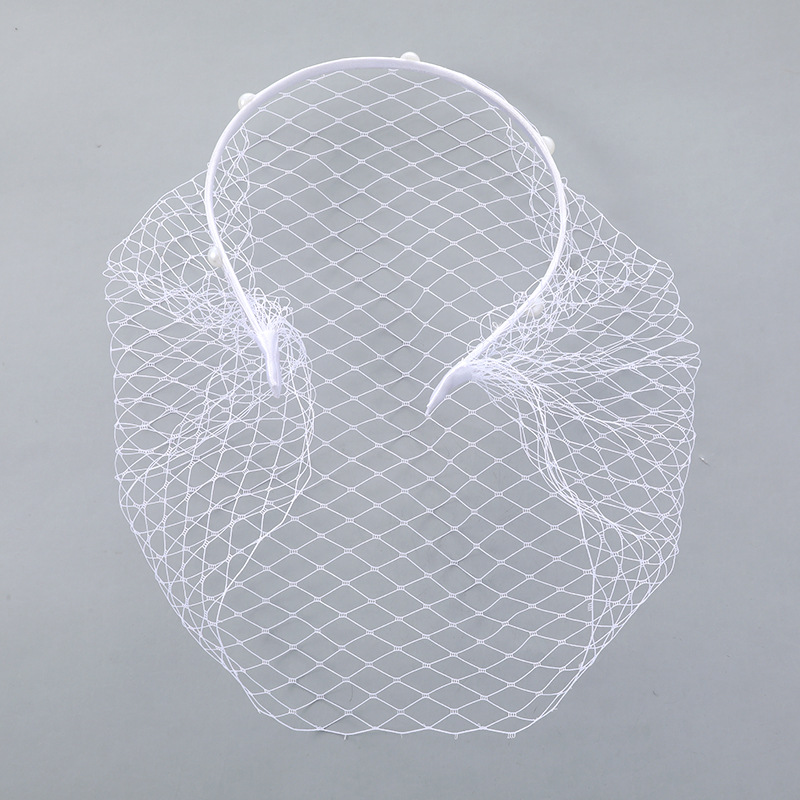 Леди Performance Veil Ретро Сетка Жемчужный Алмаз Большая Сетка Свадебная Вечеринка Европа и Америка Аксессуары Amazon Повязка на голову