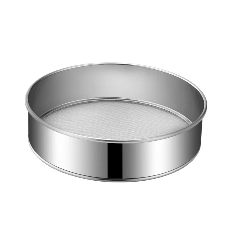 Baking flour sieve stainless steel round mesh sieve household multi-functional powder sieve kitchen baking utensils