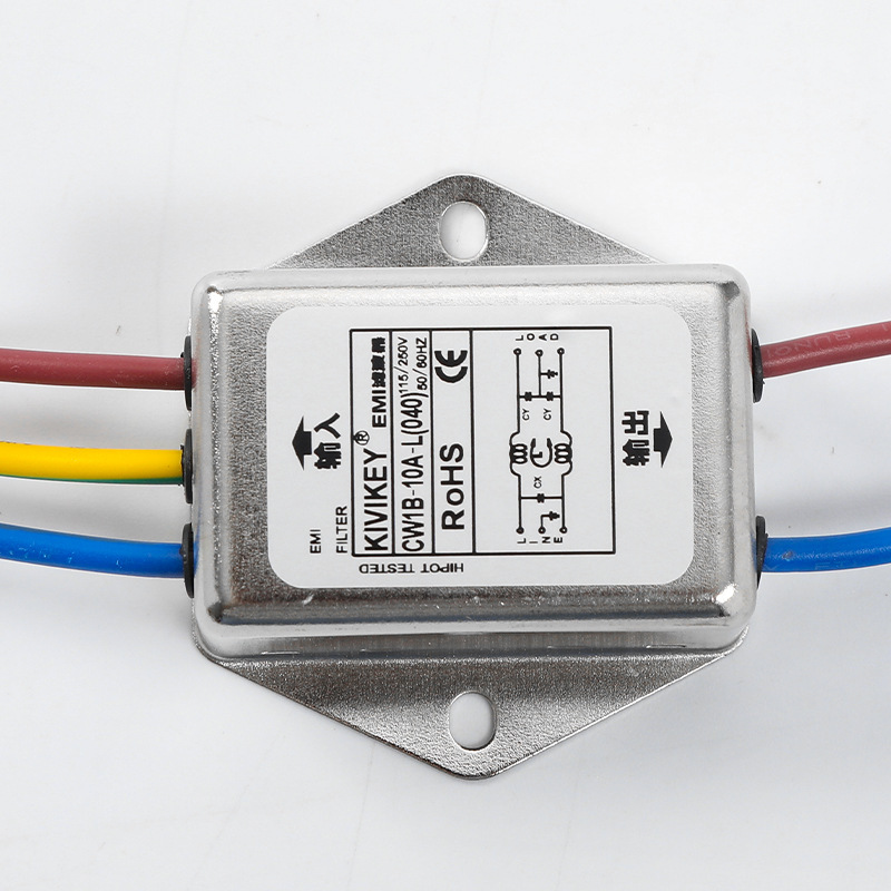 Emi電源フィルタ220v線付き耐ノイズ10a交流CW1B-10A-L (40)|undefined