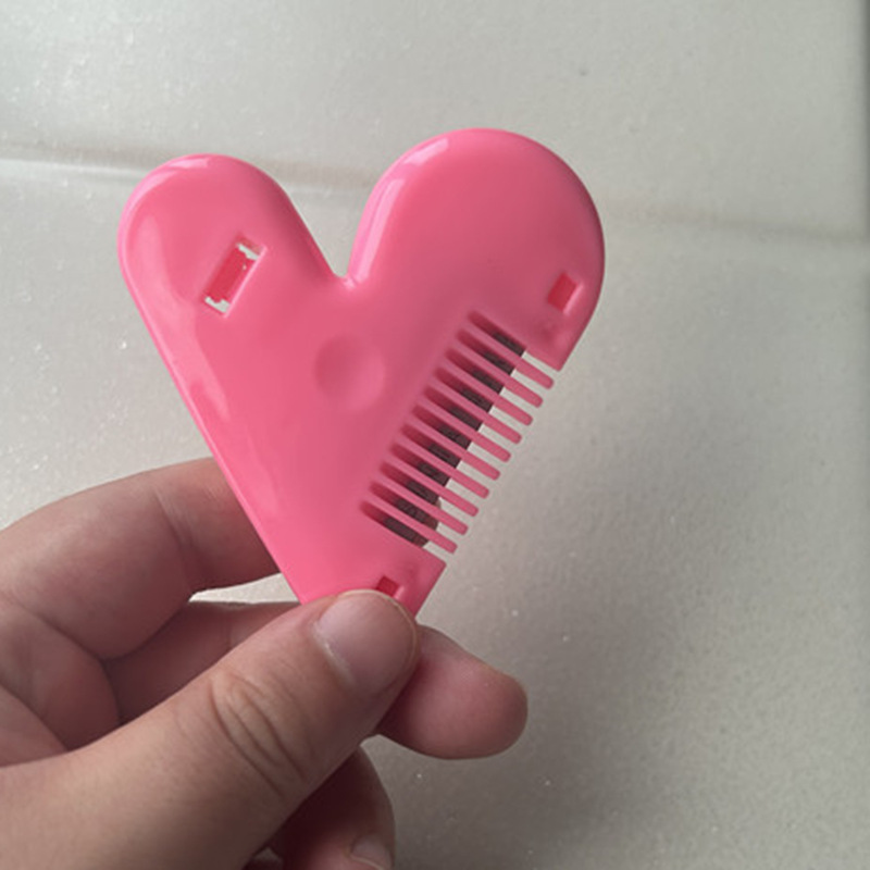 Peach Heart Bangs Comb Self-service Home Haircut Double-sided Hair Cutter Haircut Bangs Trimmer Thinning Hair Trimmer