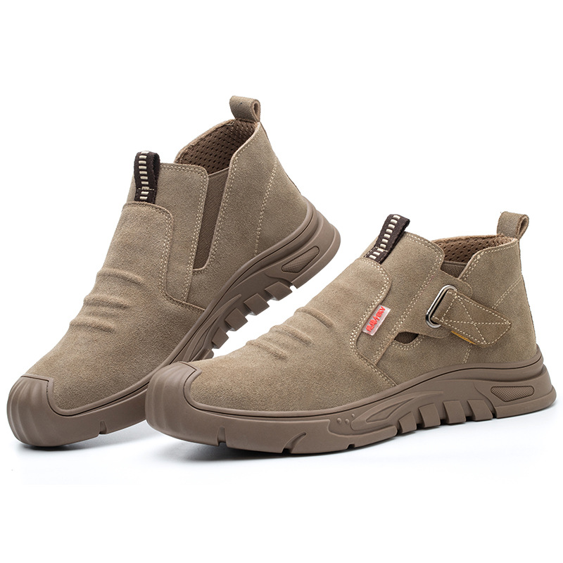Cowhide anti-scald protective shoes men's steel toe cap anti-smashing anti-piercing welding shoes wear non-slip wear-resistant construction site work shoes wholesale