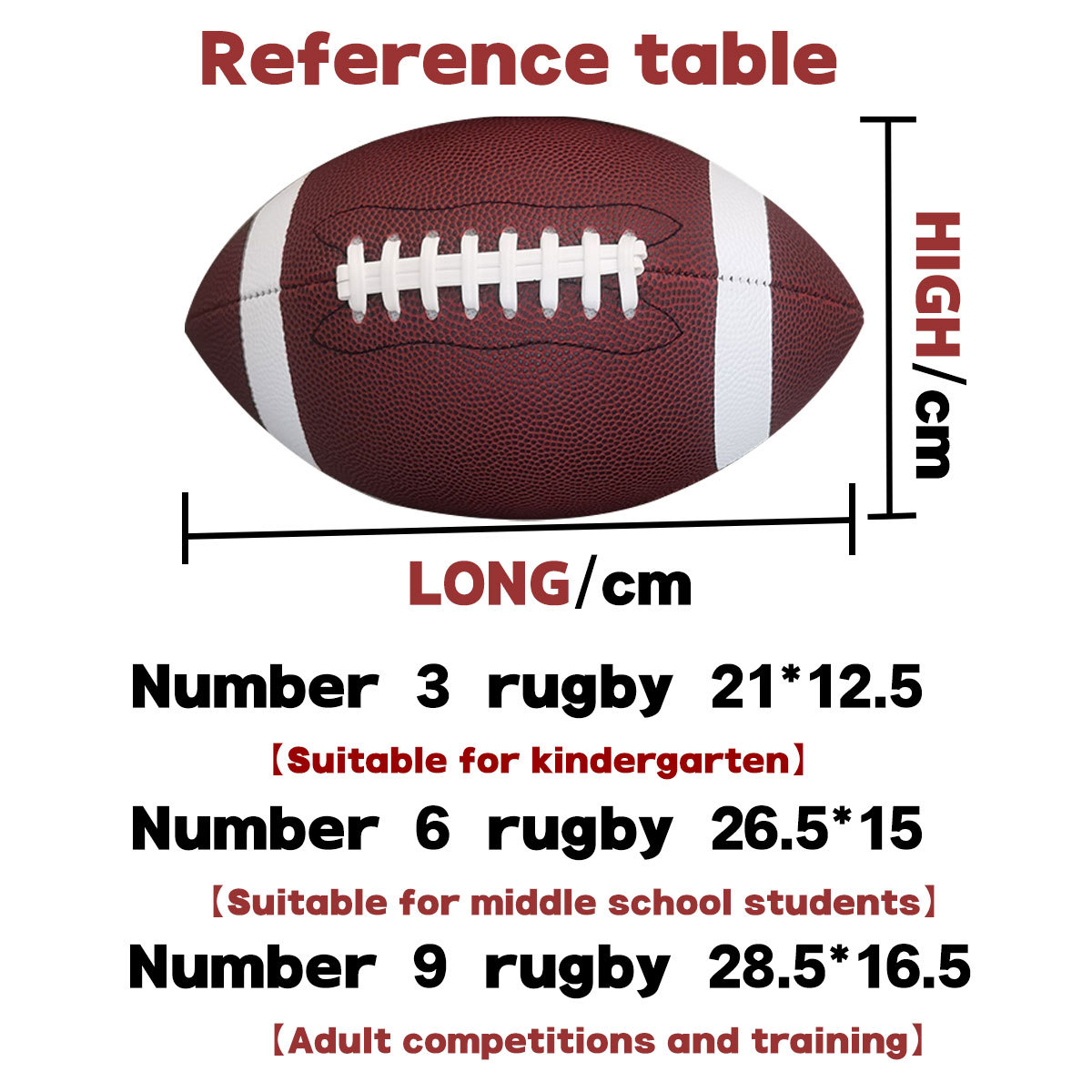 Factory Direct sales No. 3/6/9 American PVC/PU retro rugby for children and teenagers adult competition training