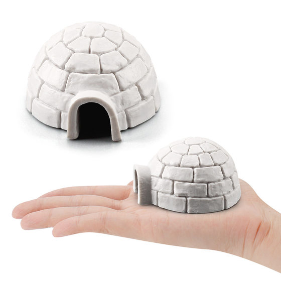 Cross-border Simulation Polar Architecture Ice House Model Mini Snow House Christmas Tree Sand Table Landscape Shelter Static Ornaments