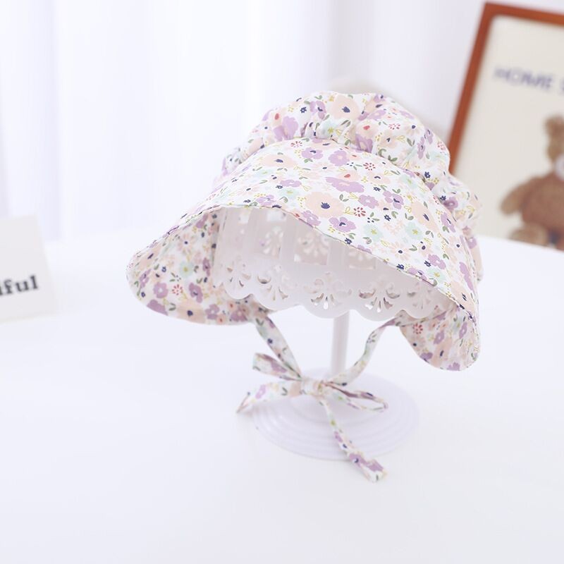 Baby Hat Spring Female Baby Spring and Autumn Thin Princess Cap Pure Cotton Korean Style Spring and Summer Newborn Girls' Toe Cap