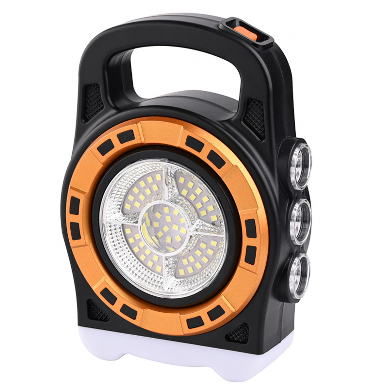 Cross-Border solar portable lamp USB rechargeable multifunctional flashlight Searchlight night fishing camping lighting