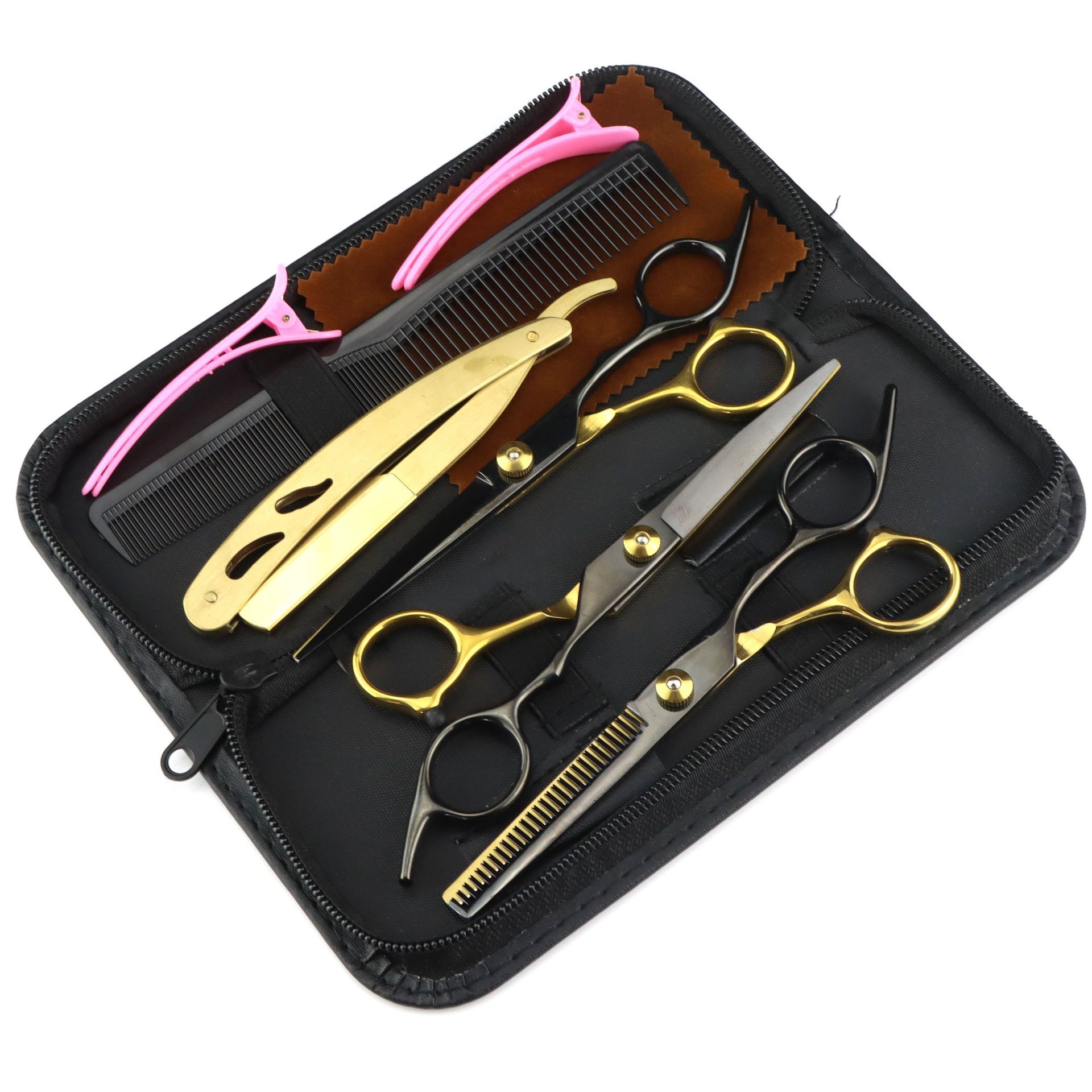 6.0 inch affordable color high screw oblique tail hairdressing hairdressing scissors flat scissors bangs thin scissors 7 color optional