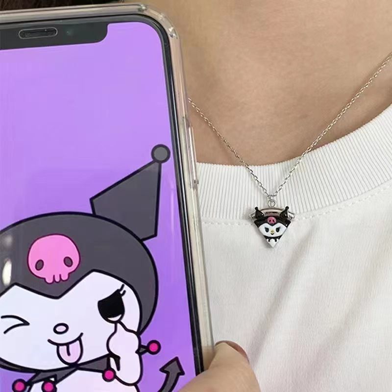 Trembling with Sanrio Series Necklace Women's Cute Soft Sister Cartoon Baku Yugui Dog Pendant for Girlfriend Gift