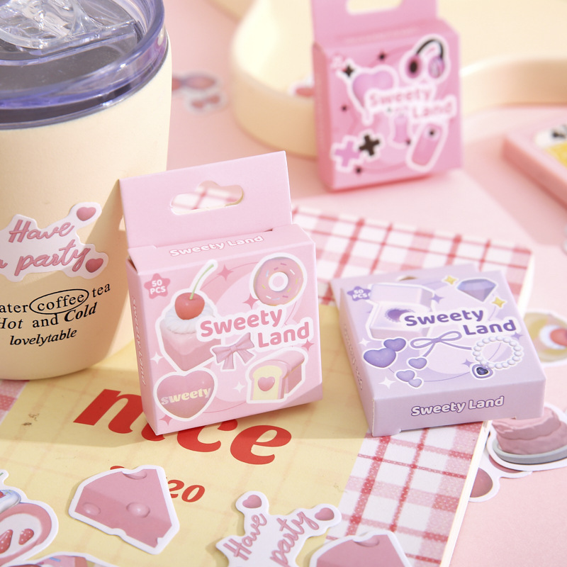 Mr. paper special-shaped boxed stickers soft candy Paradise series cute cartoon sealing stickers Journal material stickers 4