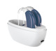 Dual dark blue/white bin