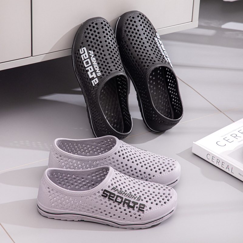 New summer men's hole sandals breathable mesh shoes casual bird nest shoes outdoor wading beach upstream shoes wholesale