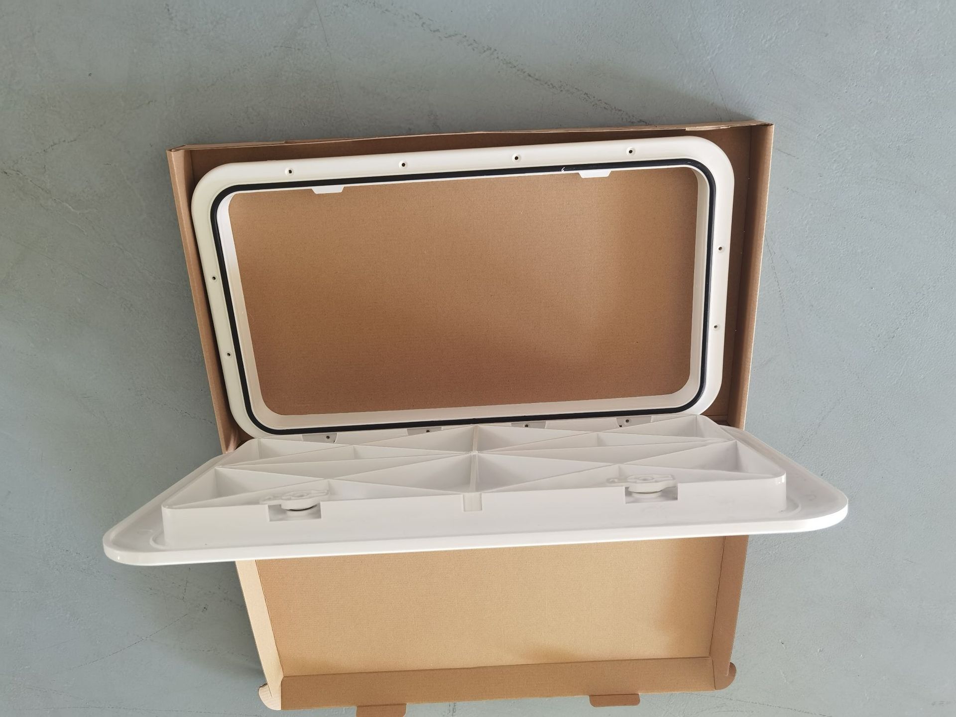 Marine yacht inspection hole Square deck hatch cover white non-slip hand hole cover inspection work cover hatch cover