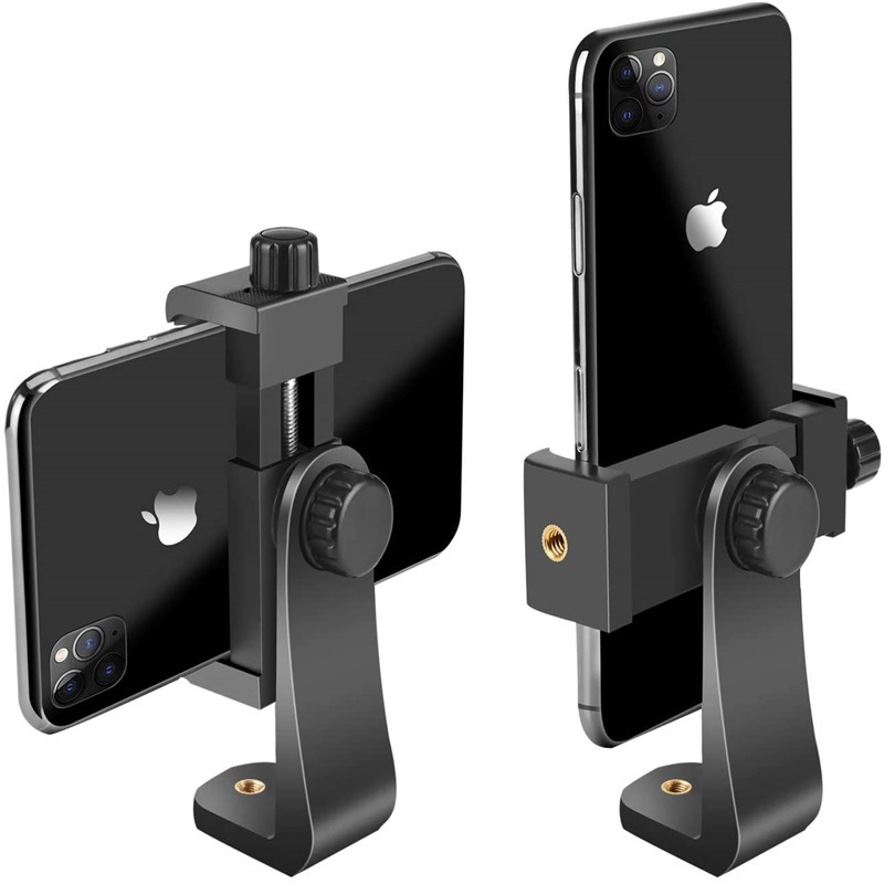 Environmental protection horizontal and vertical screw rotating mobile phone clip 360 degrees live broadcast bracket multi-function clip fixed universal mobile phone clip