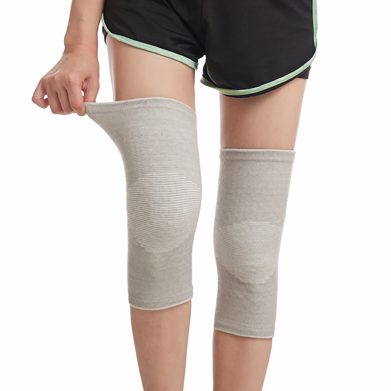 Popular knitted Wormwood warm kneepad adult men and women winter old cold leg heating elastic kneepad cover wholesale