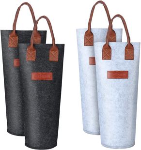 Factory wholesale felt wine bag gift tote bag single bottle wine bag can add logo