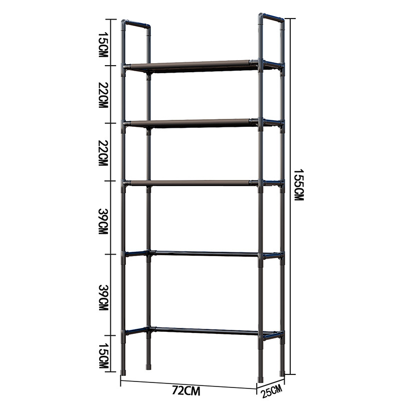 Punch-free toilet balcony laundry rack dryer storage rack floor toilet rack storage rack
