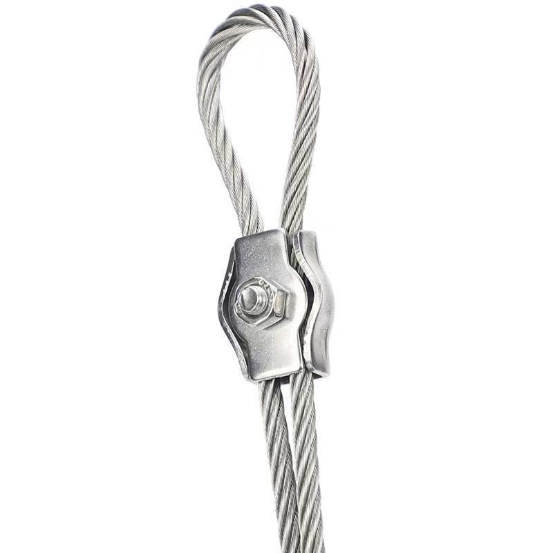 Dongxu 304 stainless steel single clamp double clamp fixed brake Chuck stainless steel fittings Chuck wire rope Chuck