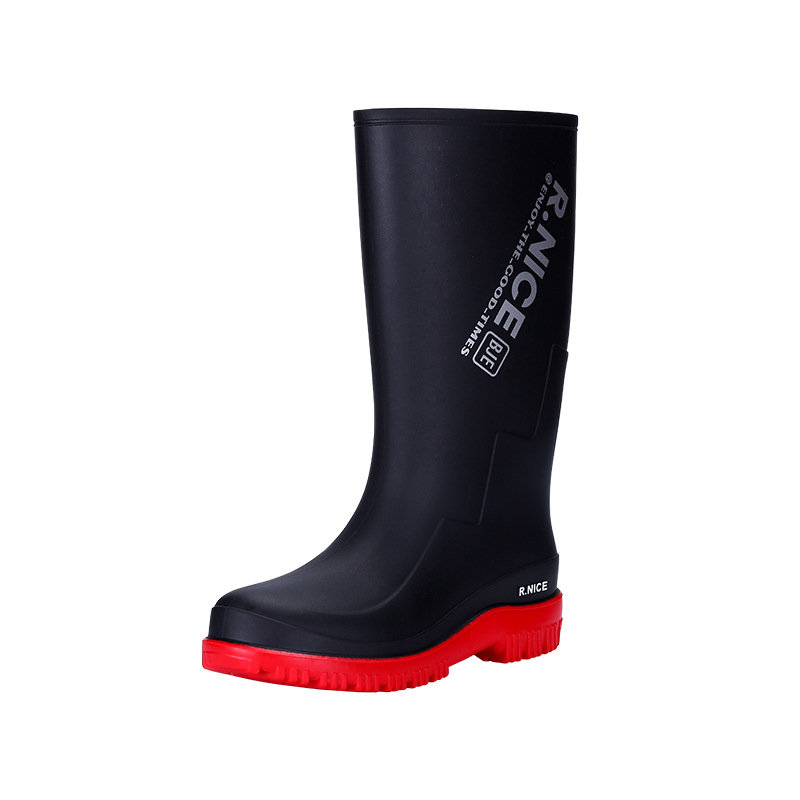 3313 men's rain boots fashion non-slip waterproof shoes long tube thick bottom rubber shoes wear-resistant rider rain boots work shoes wholesale