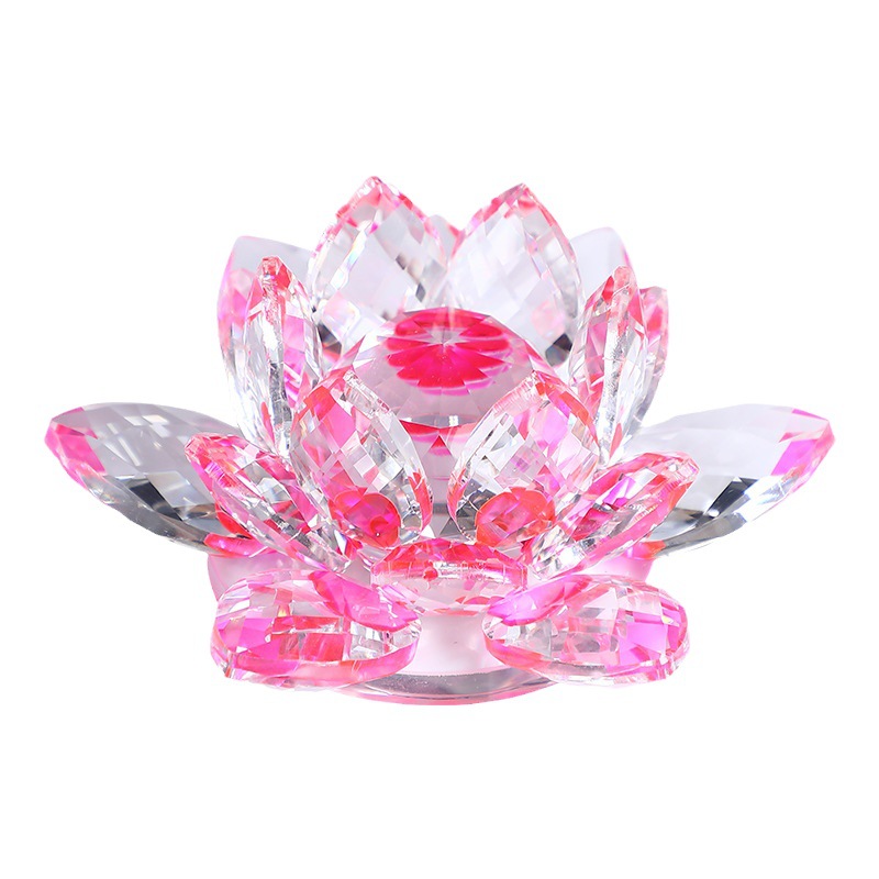 Crystal Glass Lotus Ornaments Mobile Phone Glasses Jewelry Counter Creative Decorations Home Furnishing Chinese Style Supplies New