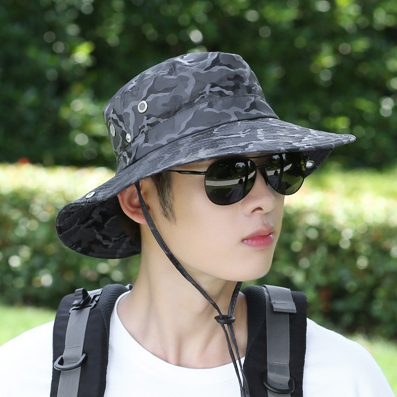Hat men's summer sun hat outdoor breathable sun hat men's cycling hat fisherman hat mountaineering fishing sun hat