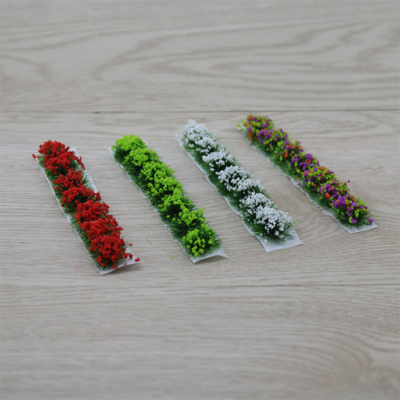 Model simulation mini flower bush grass Bush DIY simulation lawn decoration color strip seven model flower nest