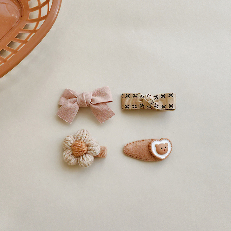 Factory wholesale baby hairpin milk curry color Korean children's clip bangs baby headdress cross-border Amazon