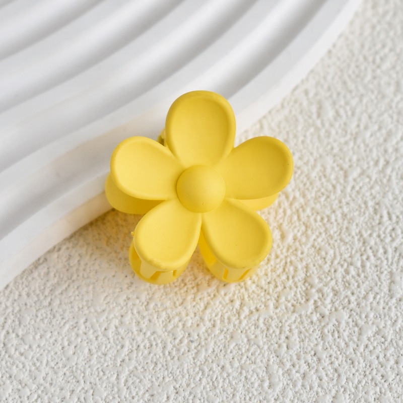Korean style candy color frosted flower hair clip Amazon hot selling factory wholesale back head updo hair clip hair grip for women