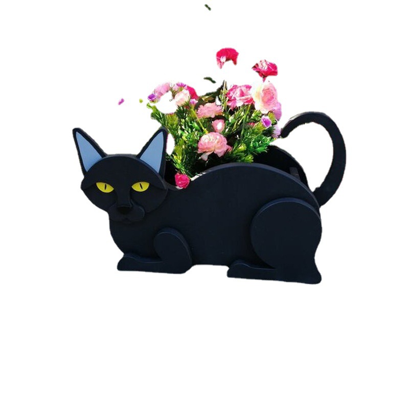 Independent Station Cross-border Animal Flower Pot Garden Art Craft Decorations Cat Flower Pot Potted Planter Wholesale