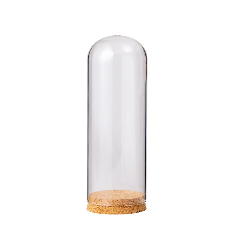 Factory direct supply eternal flower Cork glass cover DIY hand-made blind box clay soft pottery micro-landscape dust cover
