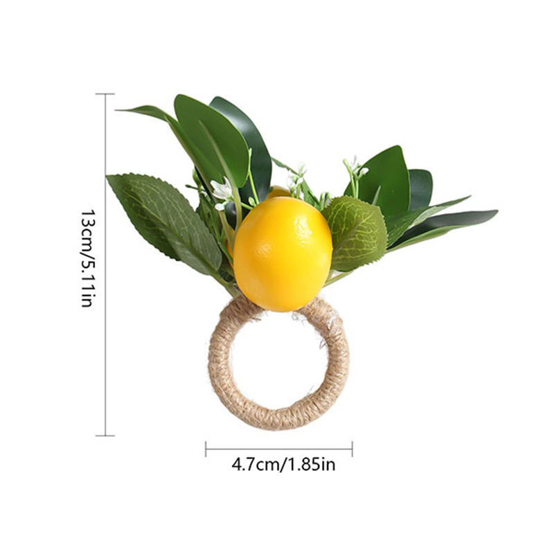 Imitation lemon napkin ring NEW fruit napkin buckle wedding decoration napkin ring Western restaurant table factory wholesale