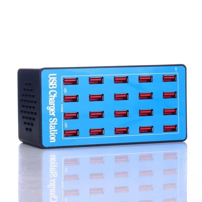 20-Port USB fast charger high-power 20A smart phone universal multi-hole charging head socket USB plug