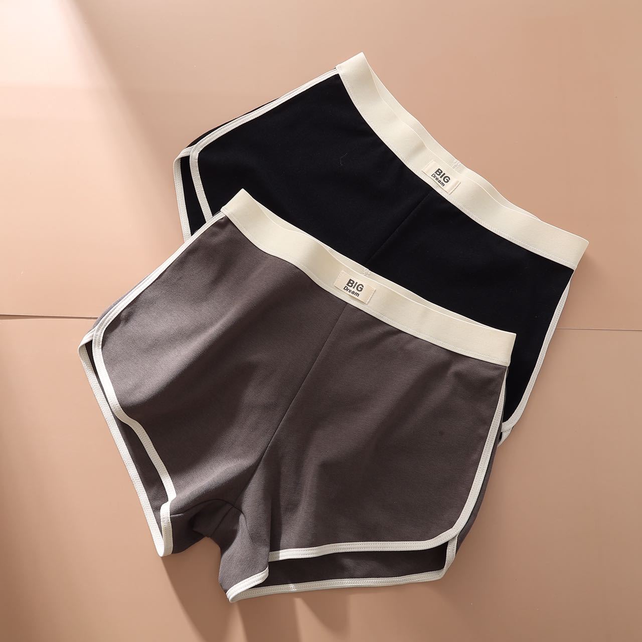 C501 Earth Color Simple Premium Leggings BIG DREAM Anti-Dusk Safety Pants Cotton Skin-Friendly Boxers