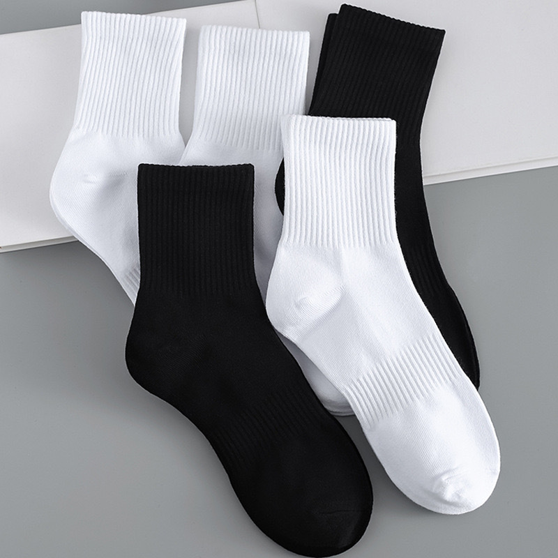 Socks Summer Mid-tube Socks Men's Sweat-absorbent Sports Socks Zhuji Short Socks Thin Breathable Mesh Shallow-vat Boat Socks