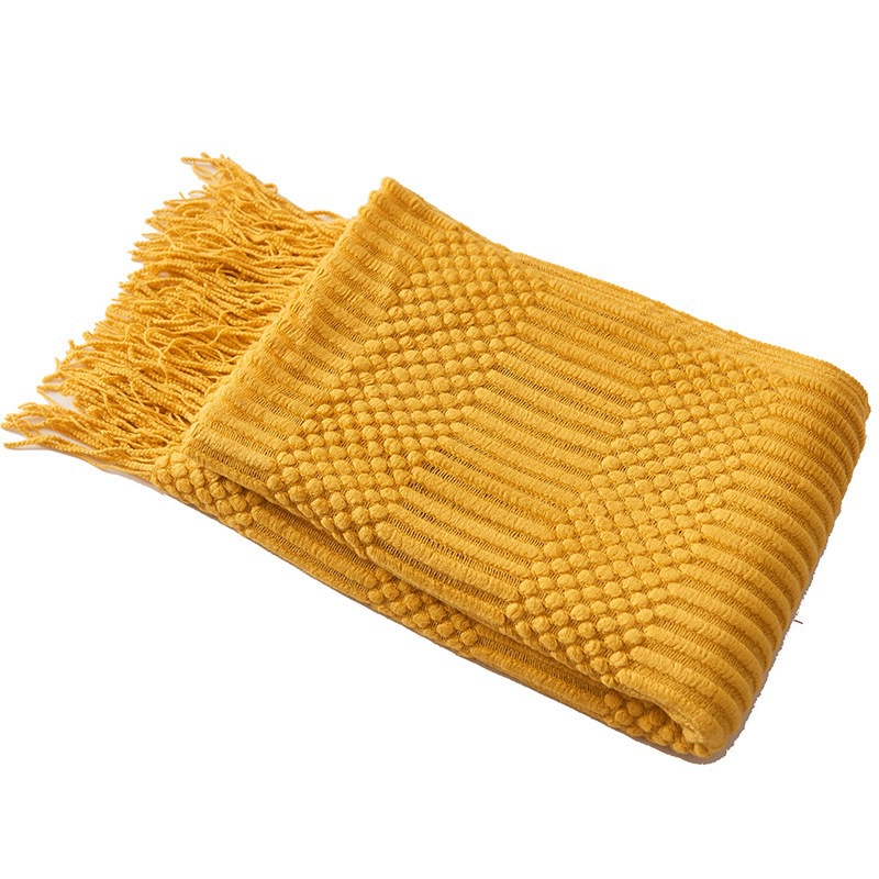 Pineapple ins Nordic style bubble lunch break artifact summer blanket lightweight knitted blanket home sleeping blanket sofa