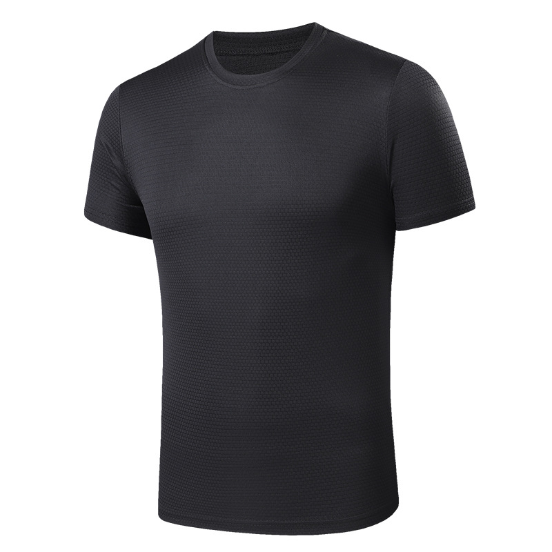 Youth Quick-drying T-shirt Men's Short-sleeved Round Neck Summer Thin Sports Loose Fat People Running T-shirt Extra Large Size