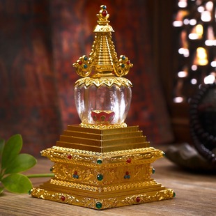 Bodhi Pagoda Buddha Supplies Bodhi Pagoda Full Alloy Crystal Sherita Buddha Pagoda