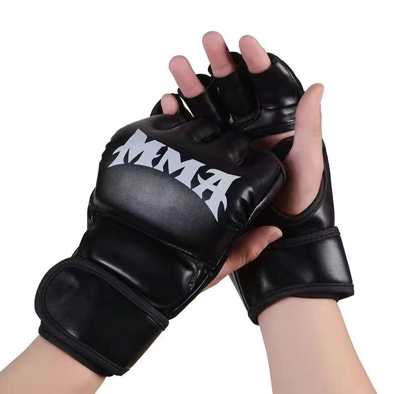 Sanda Boxing Fighting Training Gloves Actual Combat MMA Gloves Extra-large Thickened Wear-resistant Fitness Gloves_voghion.com