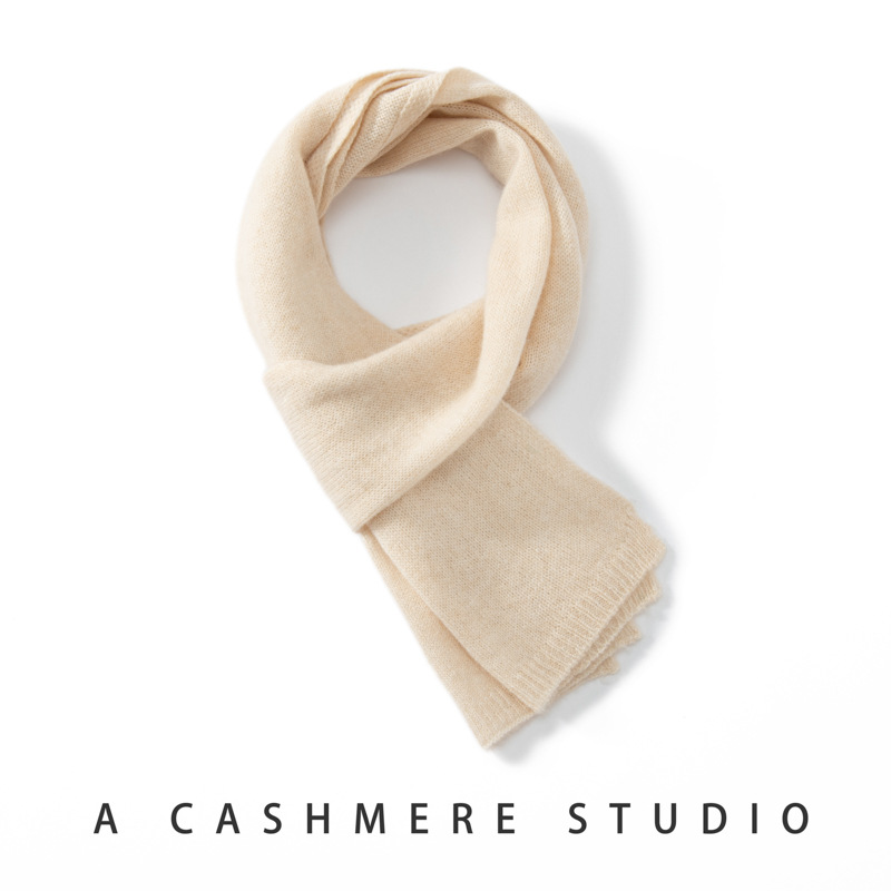 Cashmere children's scarf men's and women's wool Korean-style versatile knitted thickened warm scarf solid color season new wholesale