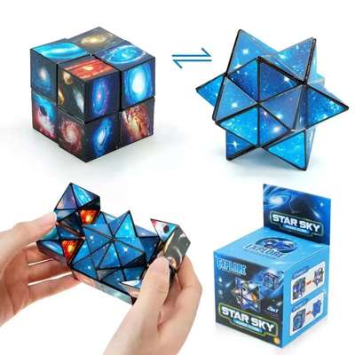 Amazon popular Starry Sky variety two-in-one unlimited Cube 3D three-dimensional cross-border children's educational decompression toys