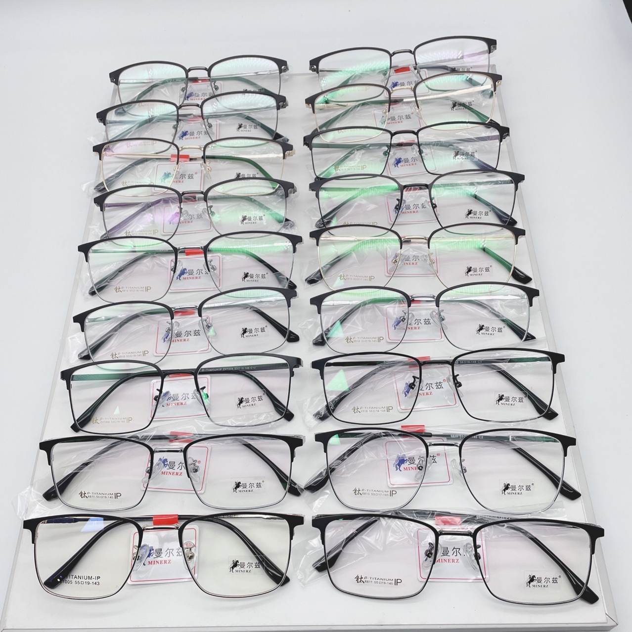 Shenzhen men's business pure titanium glasses frame full frame eyebrow glasses frame B titanium eyebrow eye frame wholesale