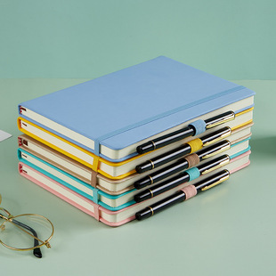 Notebook can be made logo a5 notepad business office hard leather student gift UV color printing leather color printing