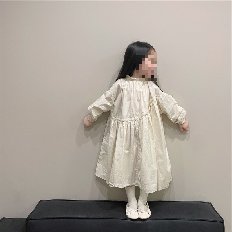 女童裙子不規則拼接連衣裙公主裙24春夏裝新款外貿童裝代發3-8歲