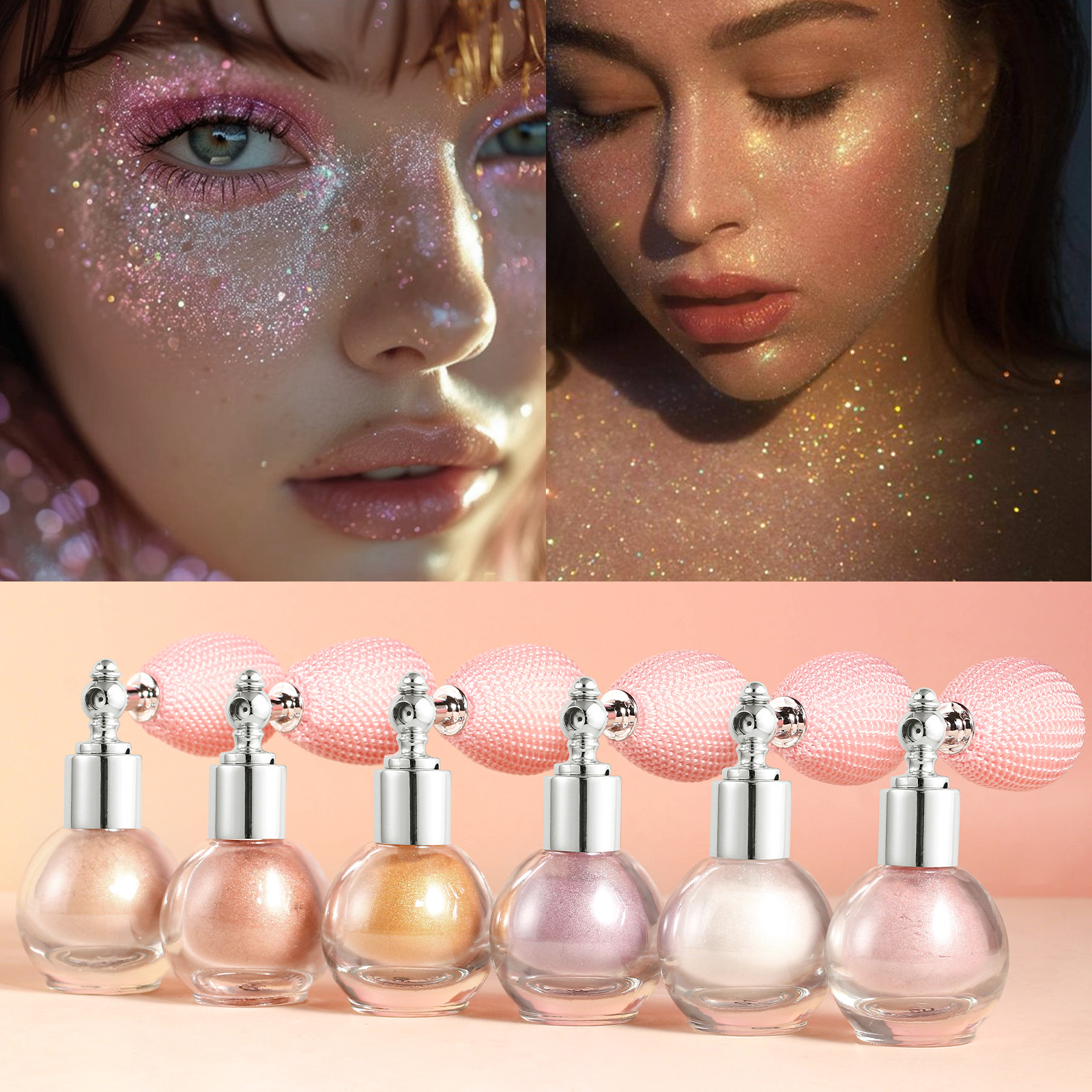 Julystar Facial Fit Fine Flash Highlight Lasting Sweatproof Stage Makeup Flash Body Highlight Spray