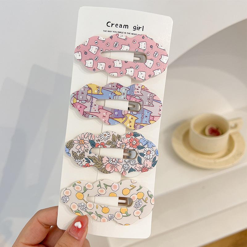 Γυναικεία φουρκέτα με παγωμένο χαριτωμένο σχέδιο, καλοκαιρινή, με κλιπ για σπασμένα μαλλιά, πλαϊνό κλιπ, φουρκέτα BB, κορεάτικη φουρκέτα διασημοτήτων στο διαδίκτυο_voghion.com