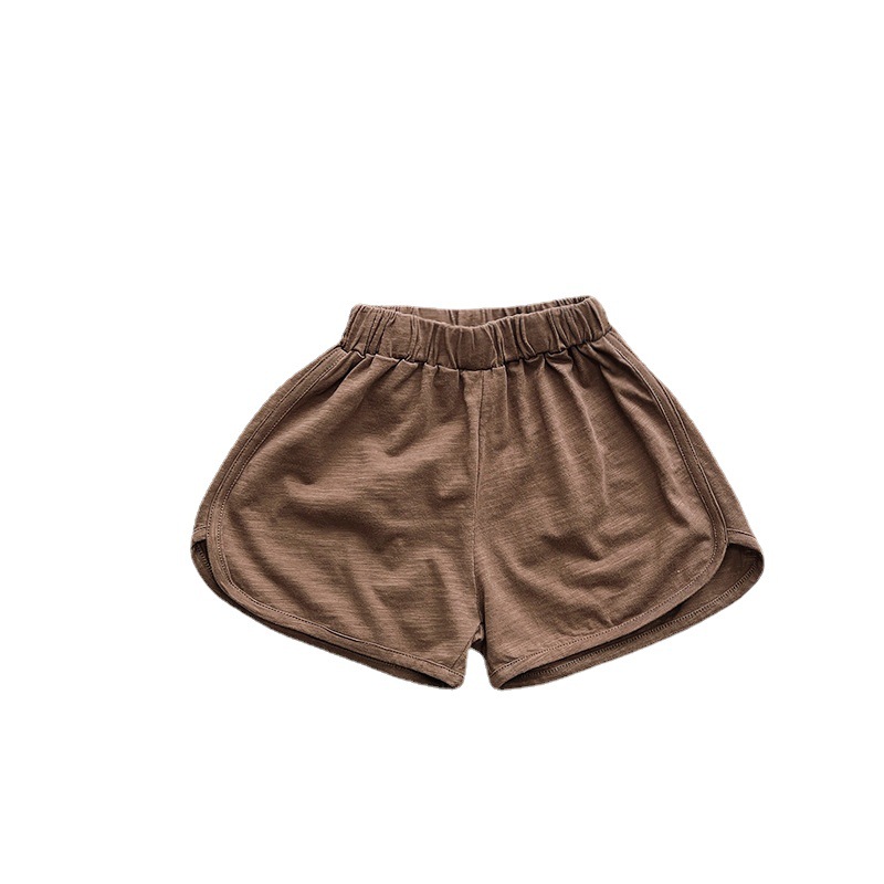 Copy cool ~ 8 color slub cotton boys' and girls' shorts summer new children's five-point pants baby's all-match pants Korean fashion
