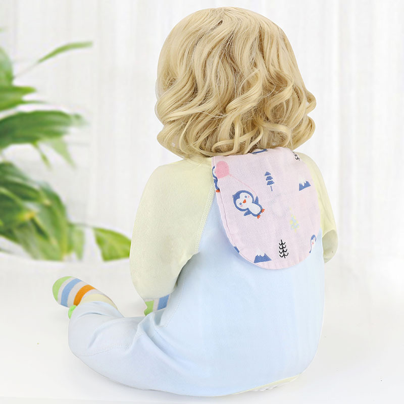 Children's Sweat Towel Baby Sweat-absorbent Towel Sweat-absorbent Towel Class A Skin-friendly Pure Cotton 6-layer Washed Gauze Pad Back Towel Large small size