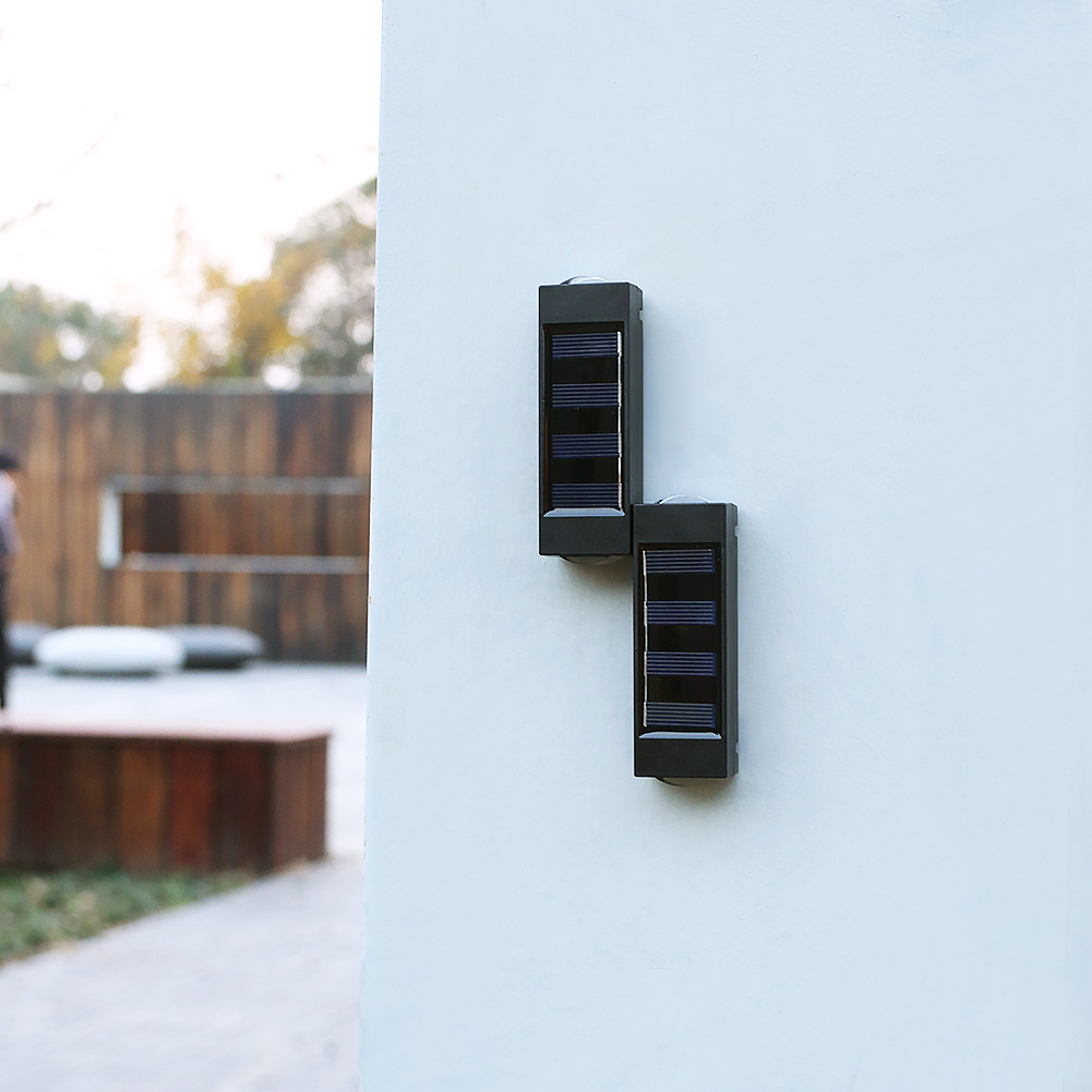 Solar wall lamp outdoor led fence up and down luminous splicing Wall washer courtyard lighting garden waterproof wall lamp