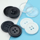 Resin Button Two-eye Bread Buckle Black Transparent Button Four-eye Thin Edge Wide Edge White Lining Coat Button Accessories