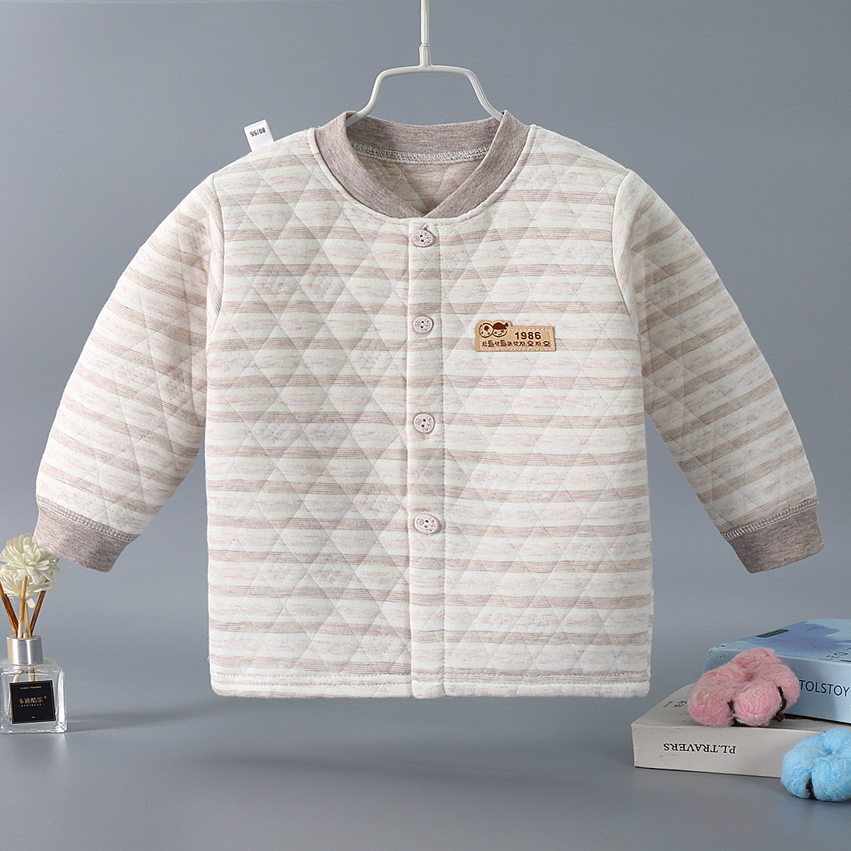 Infant's Split Three-Layer Warm Single Top Men's and Women's Baby's Thickened Autumn Clothes Autumn and Winter Children's Cotton Base Shirt