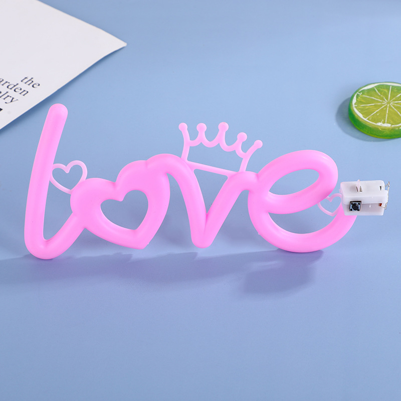 Proposal LED neon light love light plate colored lights Valentine's Day confession scene layout embellished LED lights