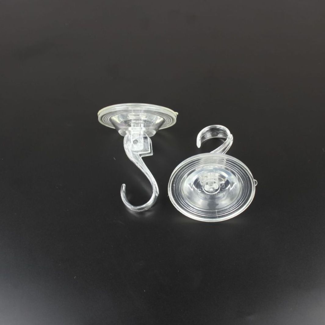 Cross-border Hot Sale Kitchen and Bathroom Tile Vacuum Suction Cup Hook Non-perforated Transparent Seamless Suction Cup Hook Adhesive Hook